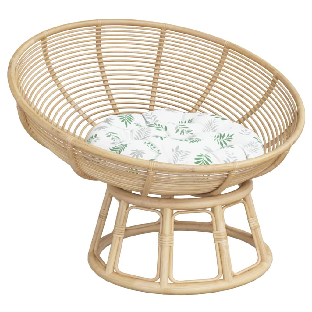 Zitkussen rond bladpatroon Ø 60x11 cm oxford stof