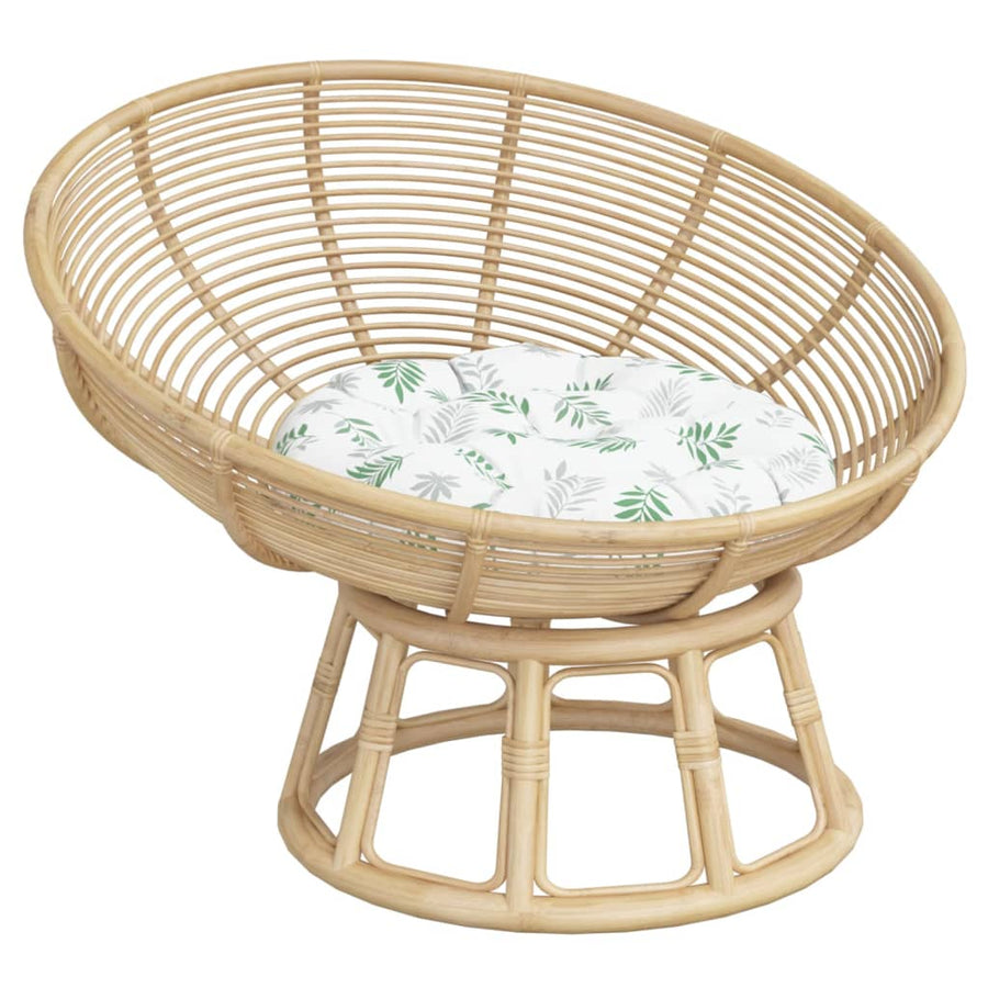 Zitkussen rond bladpatroon Ø 60x11 cm oxford stof