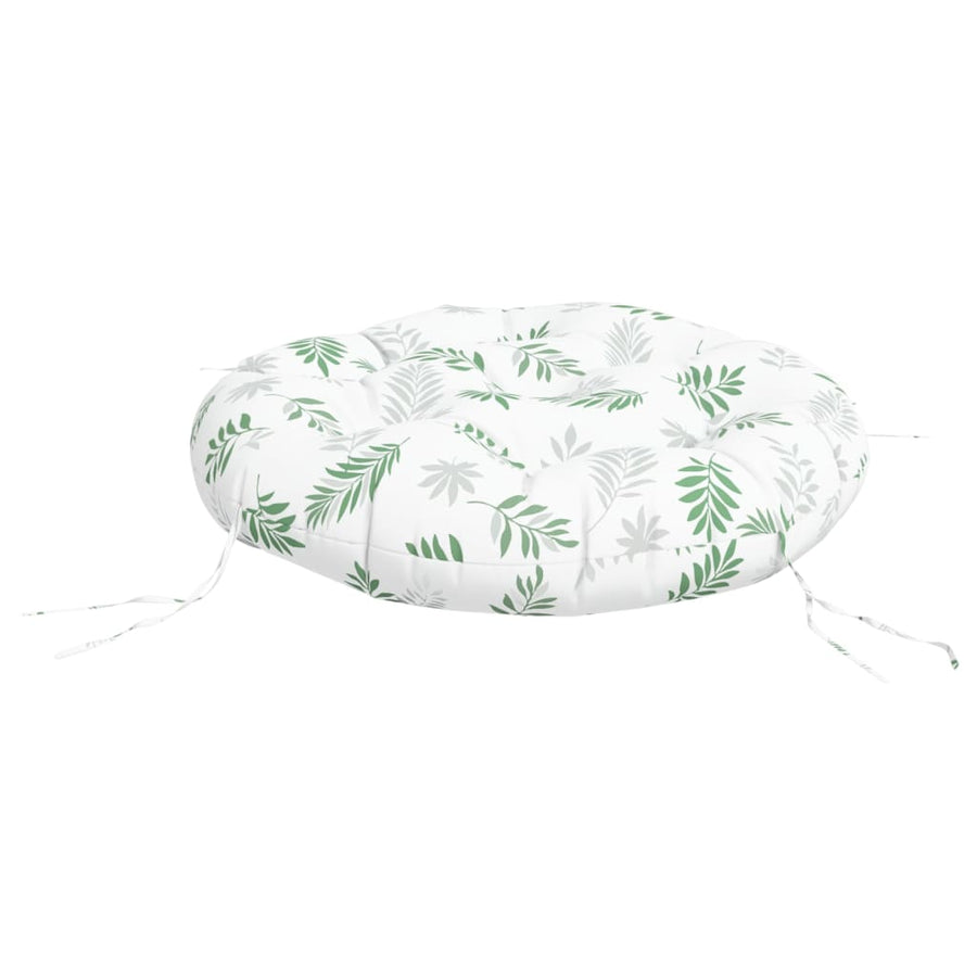 Zitkussen rond bladpatroon Ø 60x11 cm oxford stof