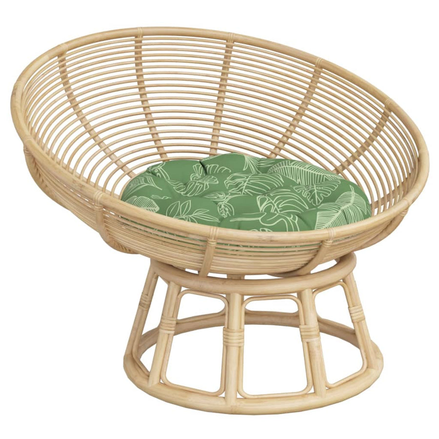 Zitkussen rond bladpatroon Ø 60x11 cm oxford stof