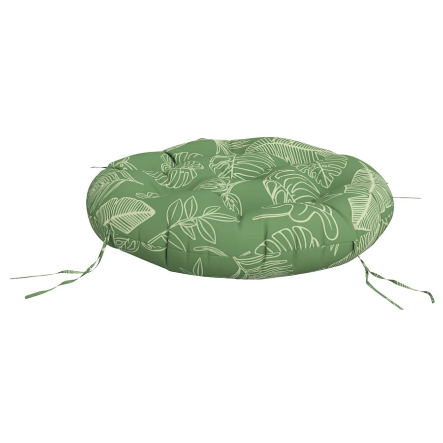 Zitkussen rond bladpatroon Ø 60x11 cm oxford stof