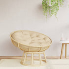 Round seat cushion Ø 100x11 cm oxford fabric beige