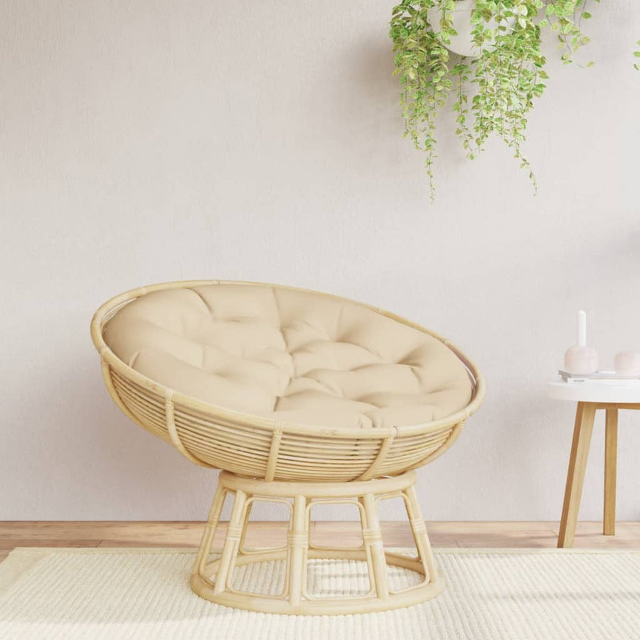 Zitkussen rond Ø 100x11 cm oxford stof beige