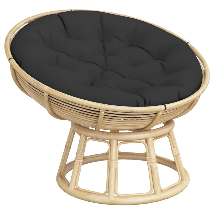Zitkussen rond Ø 100x11 cm oxford stof zwart