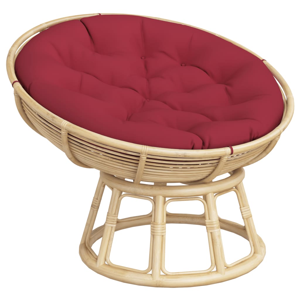 Zitkussen rond Ø 100x11 cm oxford stof wijnrood