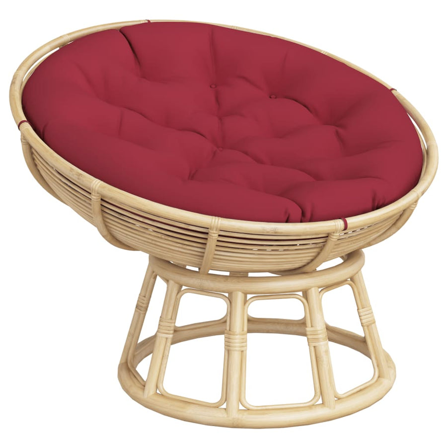 Zitkussen rond Ø 100x11 cm oxford stof wijnrood