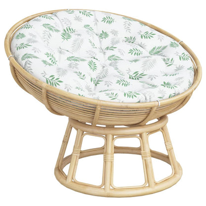 Zitkussen rond bladpatroon Ø 100x11 cm oxford stof