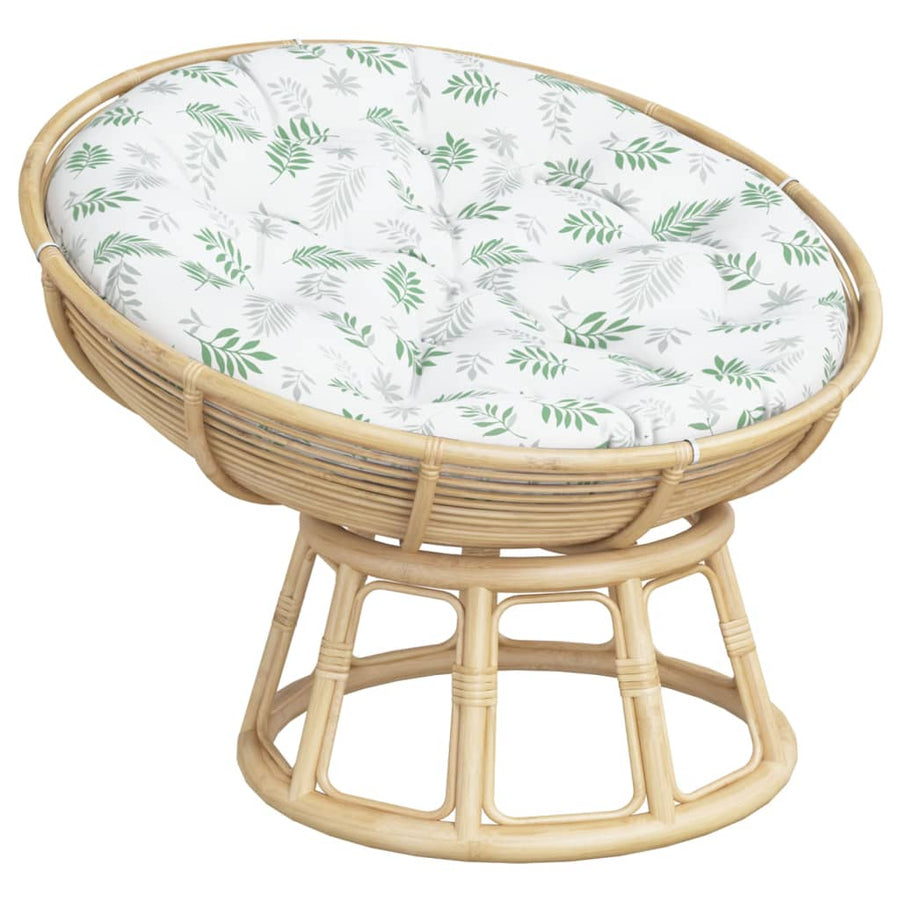 Zitkussen rond bladpatroon Ø 100x11 cm oxford stof