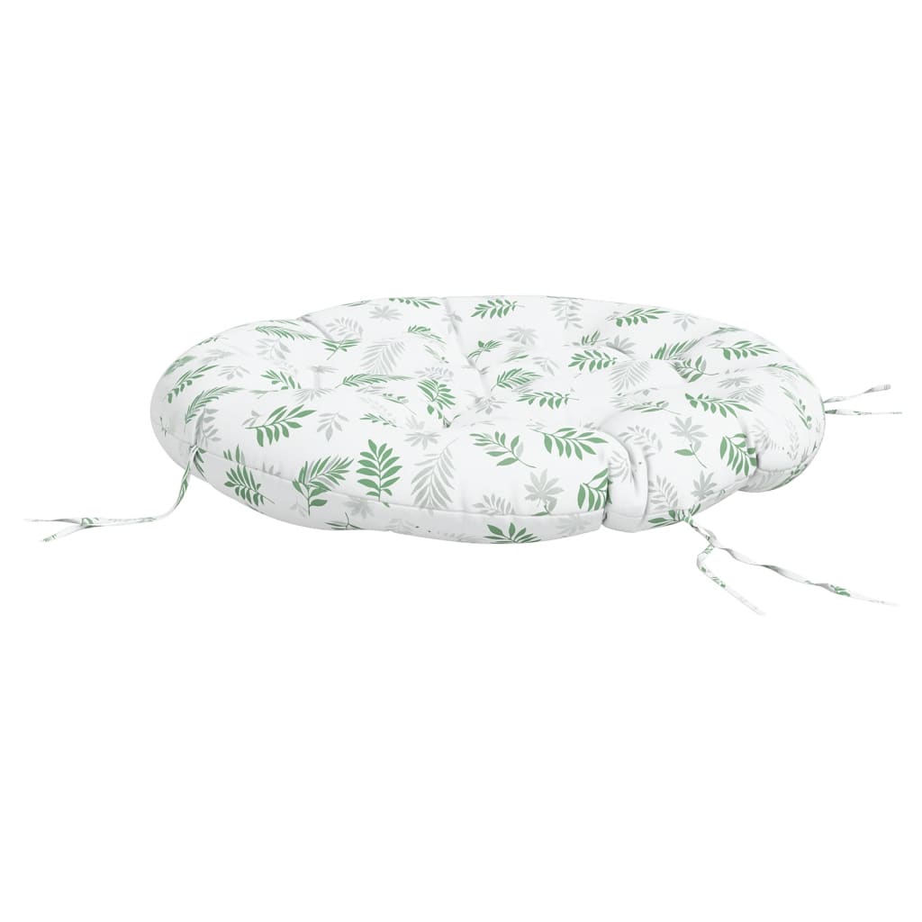 Zitkussen rond bladpatroon Ø 100x11 cm oxford stof
