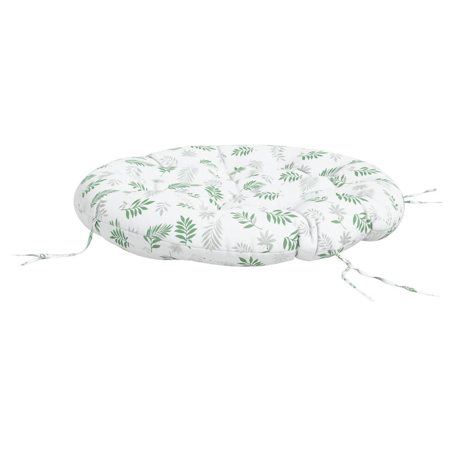 Zitkussen rond bladpatroon Ø 100x11 cm oxford stof