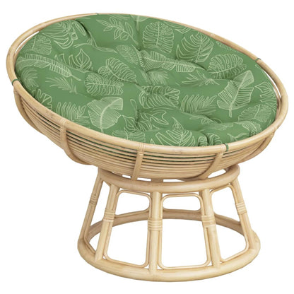 Zitkussen rond bladpatroon Ø 100x11 cm oxford stof
