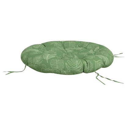 Zitkussen rond bladpatroon Ø 100x11 cm oxford stof