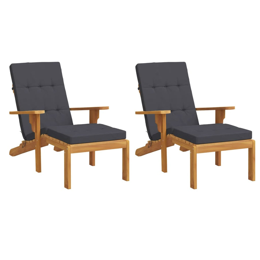 Terrasstoelkussens 2 St Oxford Stof Antracietkleurig