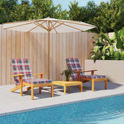 Terrasstoelkussens 2 st ruitpatroon rood 180x55x7 cm