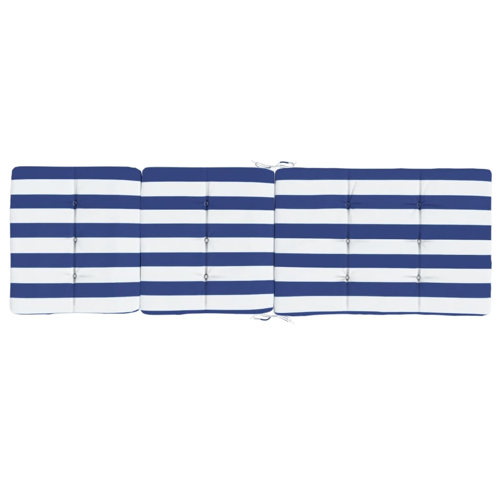Terrasstoelkussens Gestreept Oxford Stof En Blauw en wit