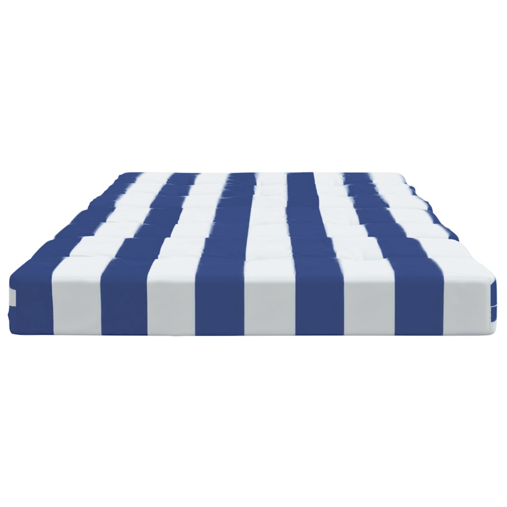 Terrasstoelkussens Gestreept Oxford Stof En Blauw en wit