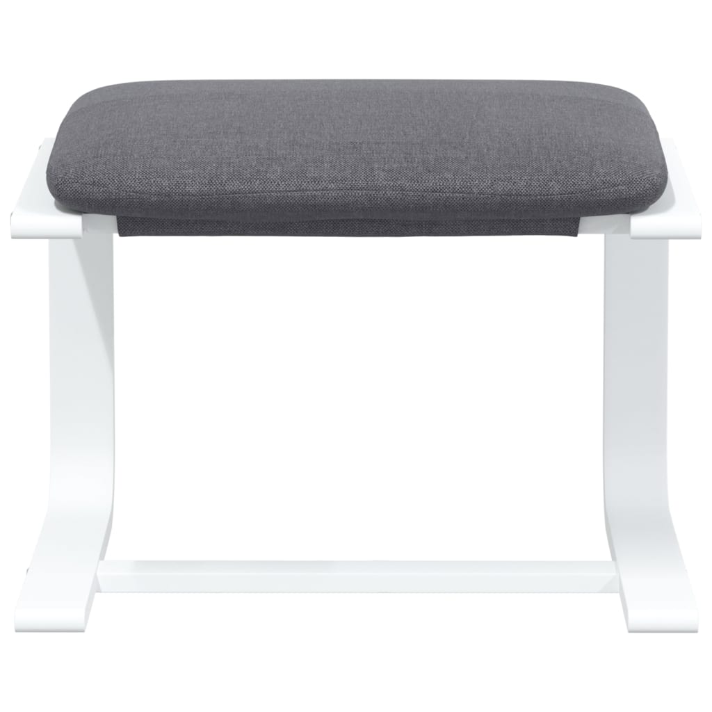 Relaxstoel Met Voetenbank Stof Donkergrijs dark grey and white