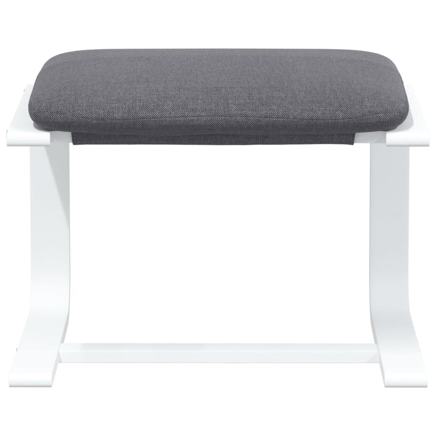 Relaxstoel Met Voetenbank Stof Donkergrijs dark grey and white