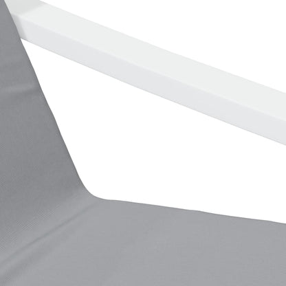 Relaxstoel Met Voetenbank Stof Donkergrijs dark grey and white