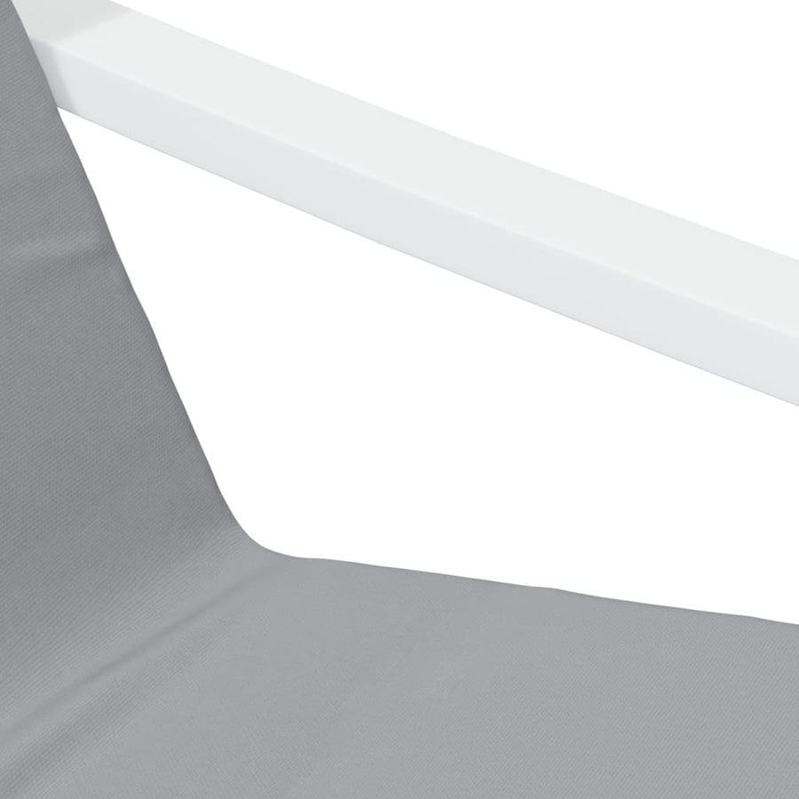 Relaxstoel Met Voetenbank Stof Donkergrijs dark grey and white