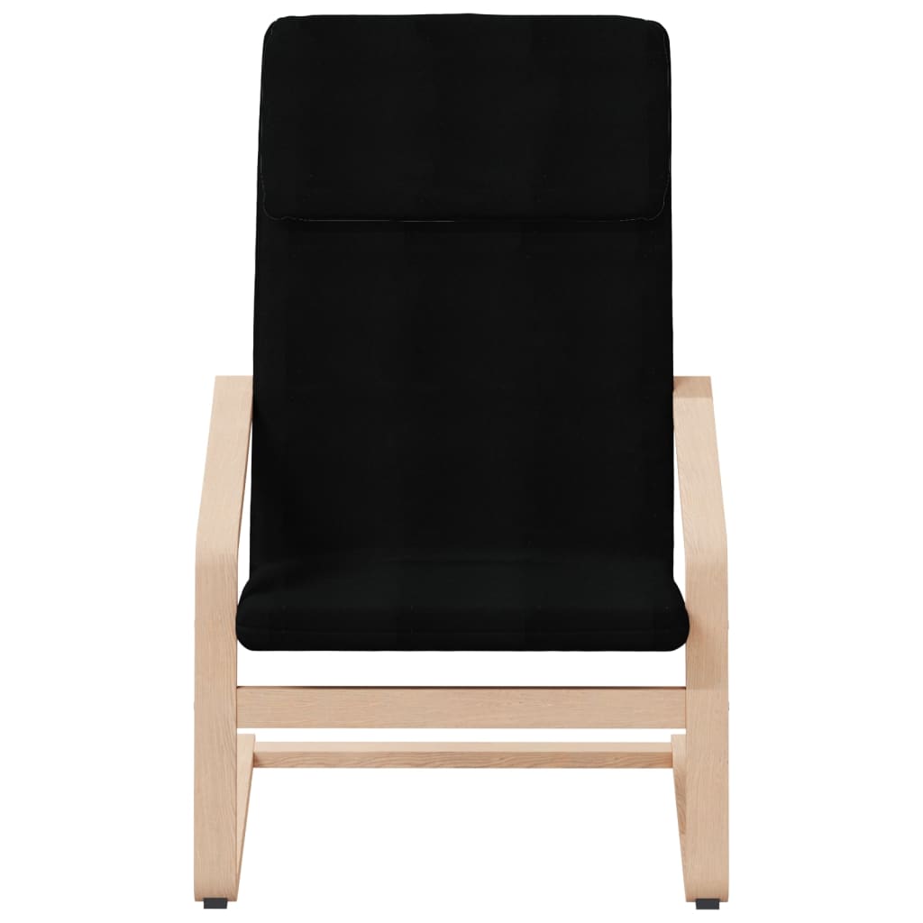 Relaxstoel Met Voetenbank Stof Zwart en bruin