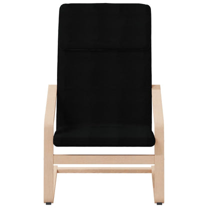 Relaxstoel Met Voetenbank Stof Zwart en bruin