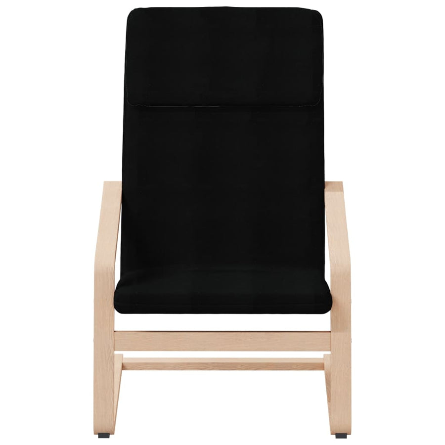 Relaxstoel Met Voetenbank Stof Zwart en bruin