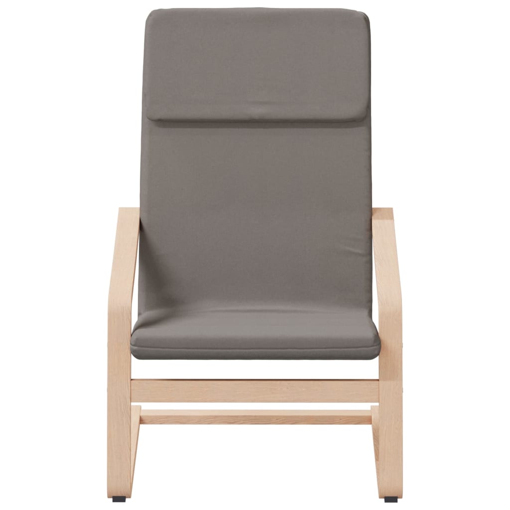 Relaxstoel Met Voetenbank Stof Taupe