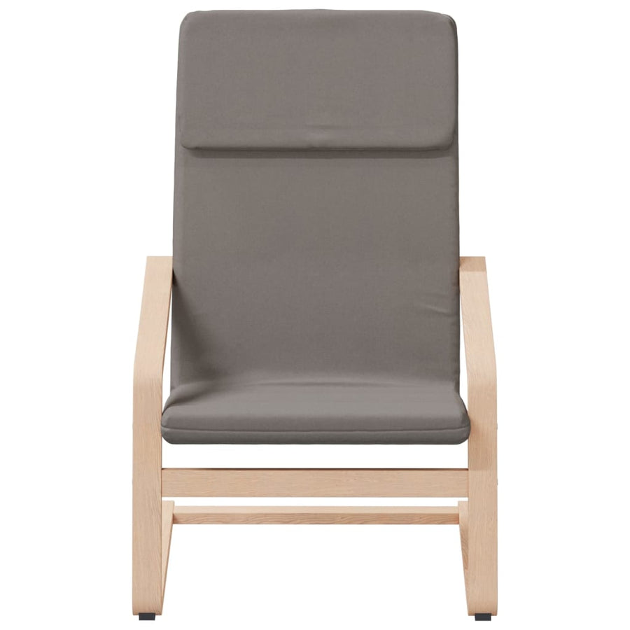 Relaxstoel Met Voetenbank Stof Taupe