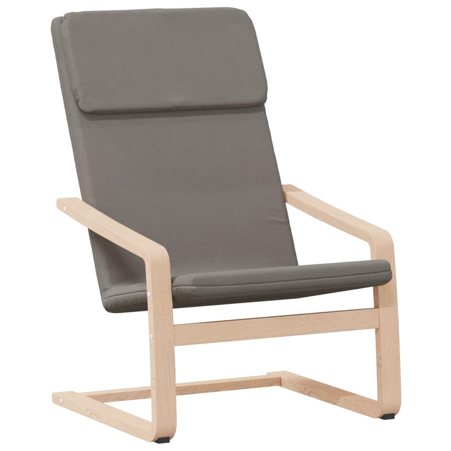 Relaxstoel Met Voetenbank Stof Taupe