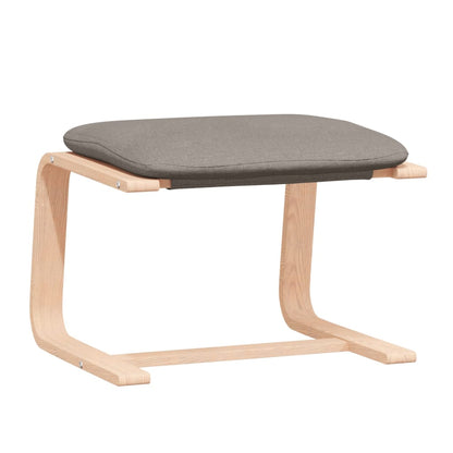 Relaxstoel Met Voetenbank Stof Taupe