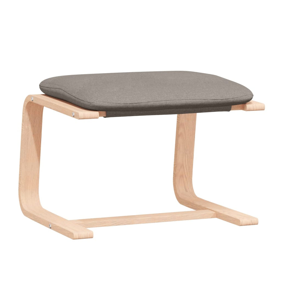 Relaxstoel Met Voetenbank Stof Taupe