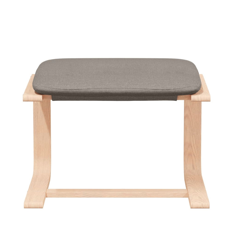 Relaxstoel Met Voetenbank Stof Taupe