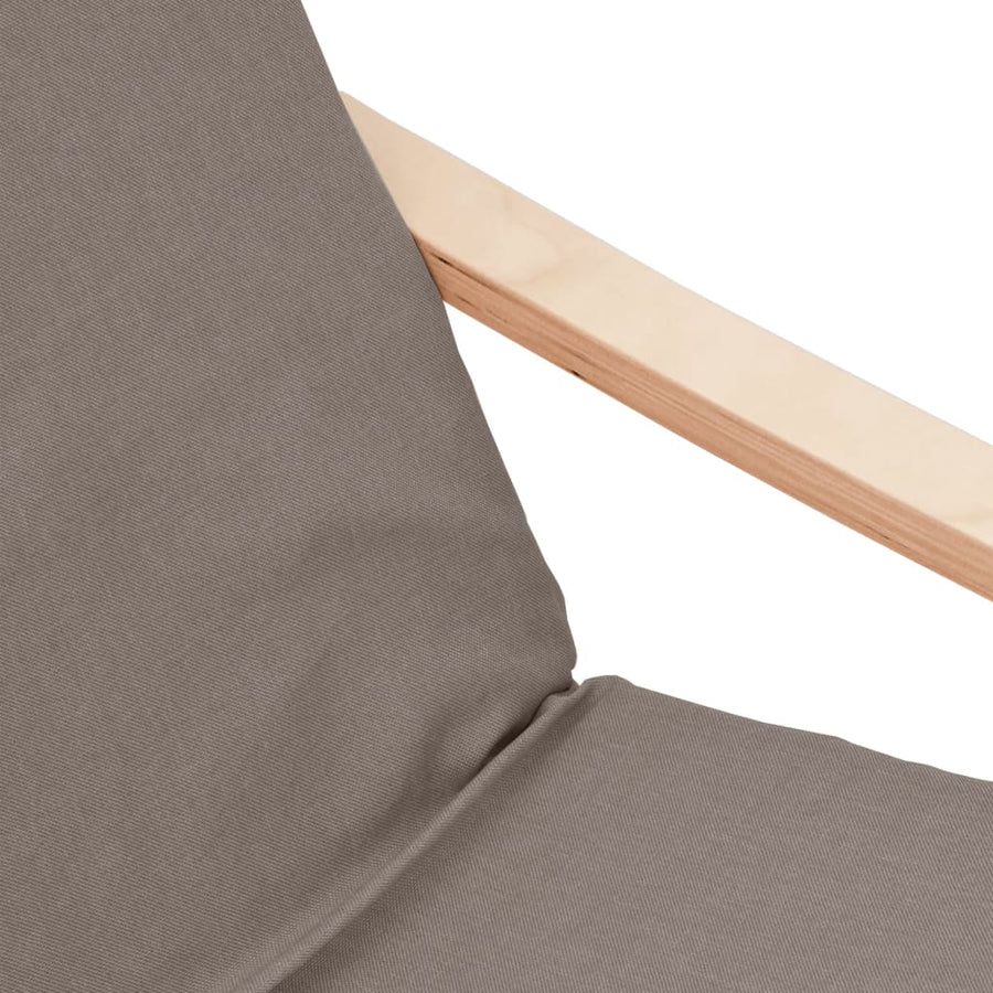 Relaxstoel Met Voetenbank Stof Taupe