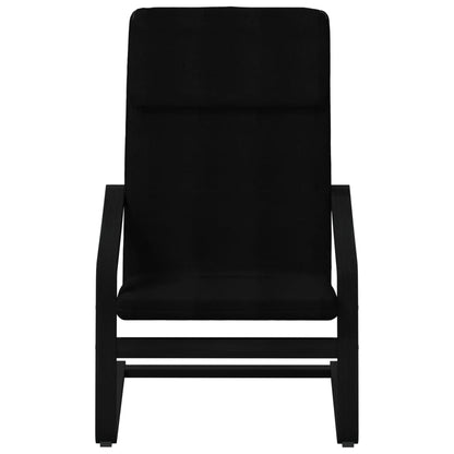 Relaxstoel Met Voetenbank Stof Zwart