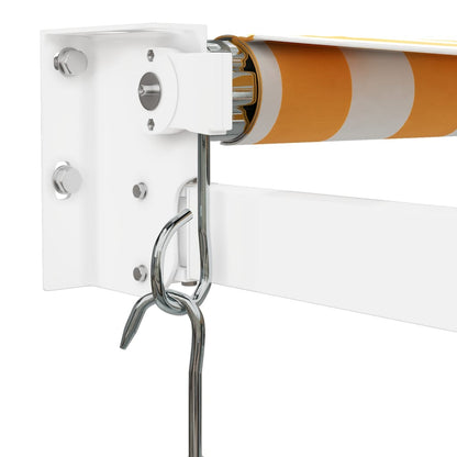 Luifel Uittrekbaar Stof En Aluminium 5 x 3 m Geel en wit