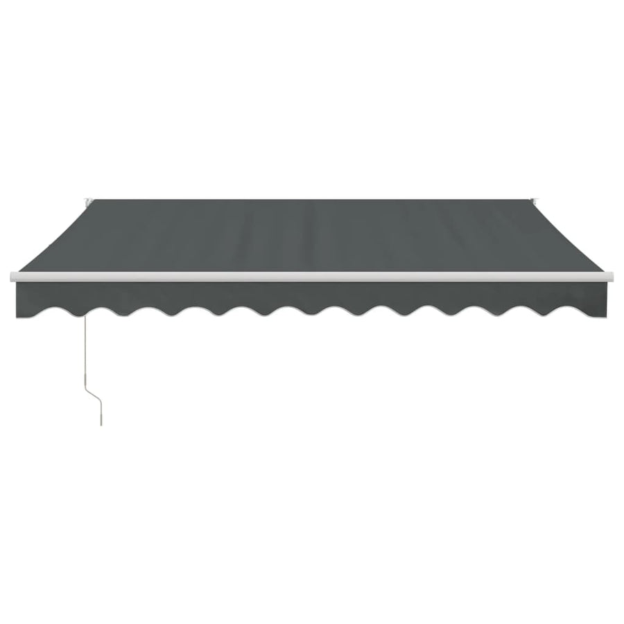 Luifel Uittrekbaar 3X2,5 M Stof En Aluminium Antracietkleurig