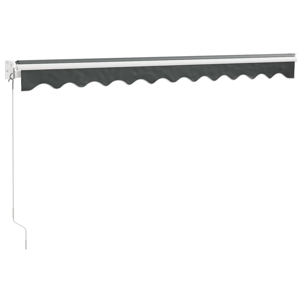 Luifel Uittrekbaar 3X2,5 M Stof En Aluminium Antracietkleurig