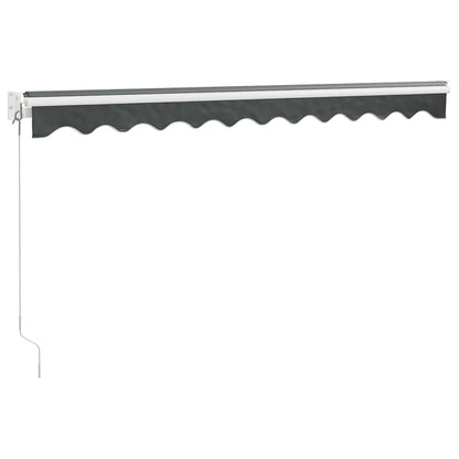 Luifel Uittrekbaar 3X2,5 M Stof En Aluminium Antracietkleurig