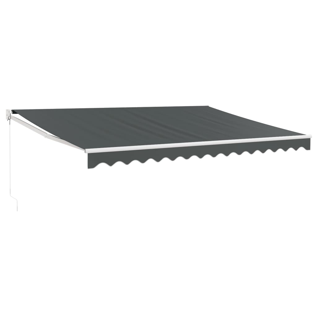 Luifel Uittrekbaar Stof En Aluminium Antracietkleurig 4 x 3 m
