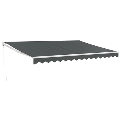 Luifel Uittrekbaar Stof En Aluminium Antracietkleurig 4 x 3 m