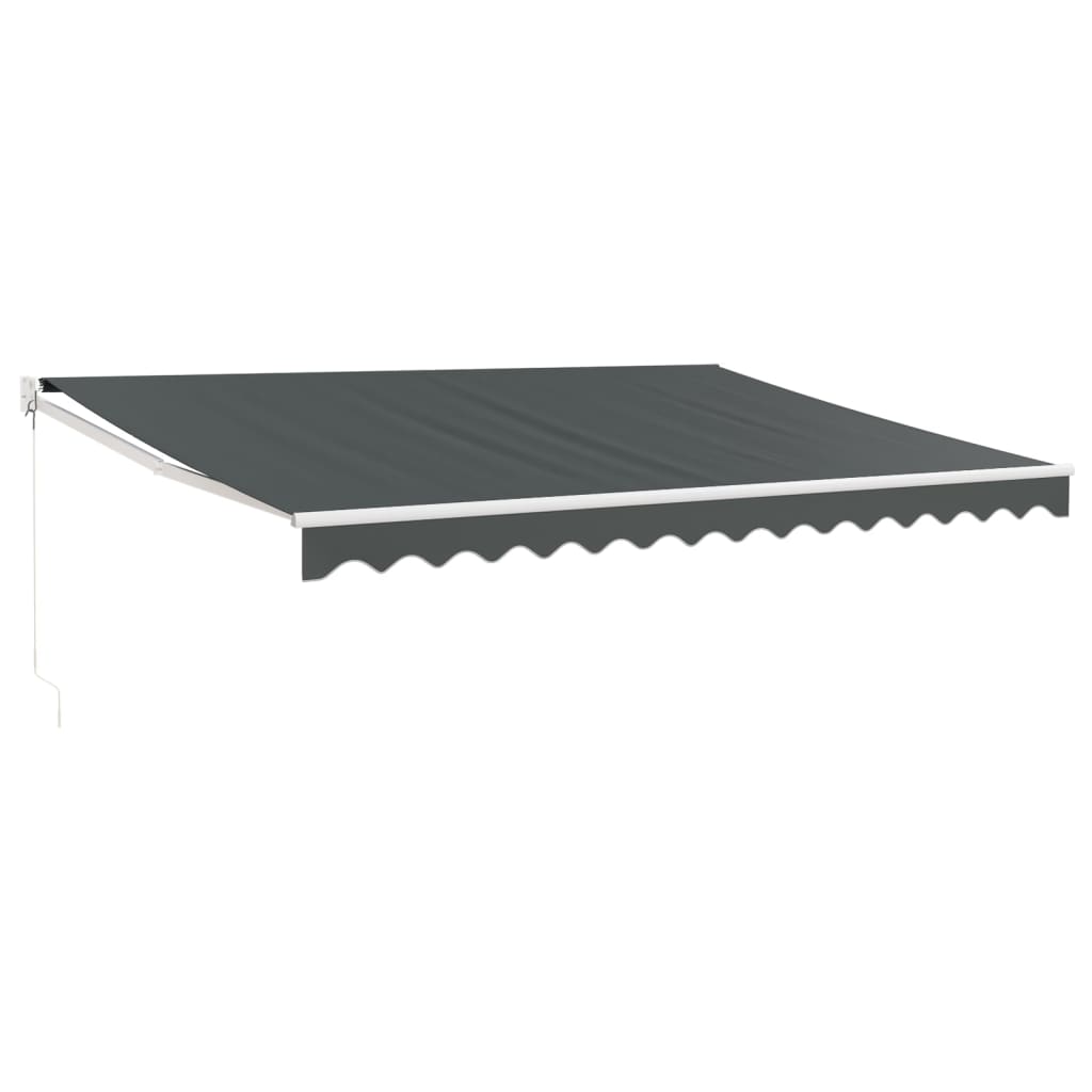 Luifel Uittrekbaar 4,5X3 M Stof En Aluminium Kleurig 4.5 x 3 m Antraciet en wit