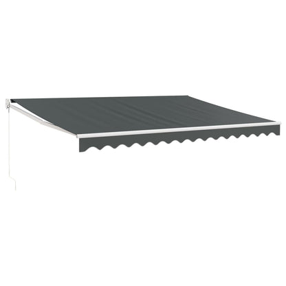 Luifel Uittrekbaar 4,5X3 M Stof En Aluminium Kleurig 4.5 x 3 m Antraciet en wit