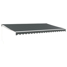 Luifel Uittrekbaar 5X3 M Stof En Aluminium Antracietkleurig 5 x 3 m Antraciet en wit
