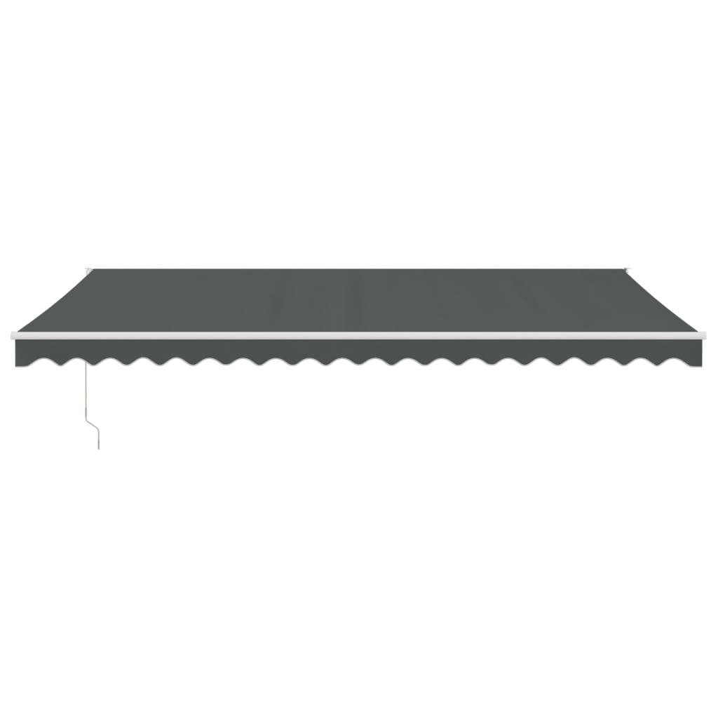 Luifel Uittrekbaar 5X3 M Stof En Aluminium Antracietkleurig 5 x 3 m Antraciet en wit