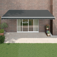 Luifel Uittrekbaar 5X3 M Stof En Aluminium Antracietkleurig 5 x 3 m Antraciet en wit