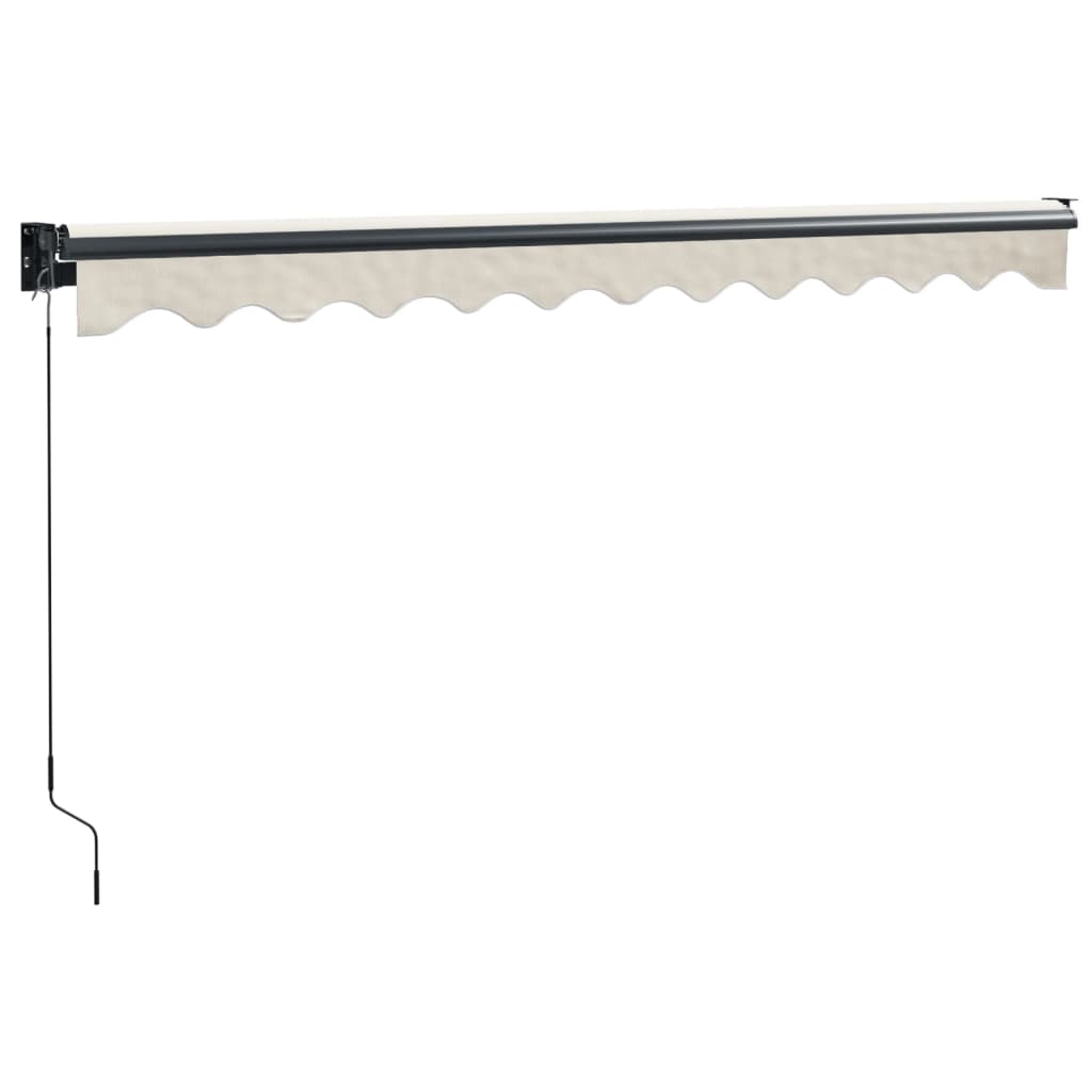 Luifel Uittrekbaar 3X2,5 M Stof En Aluminium Crèmekleurig 3 x 2.5 m