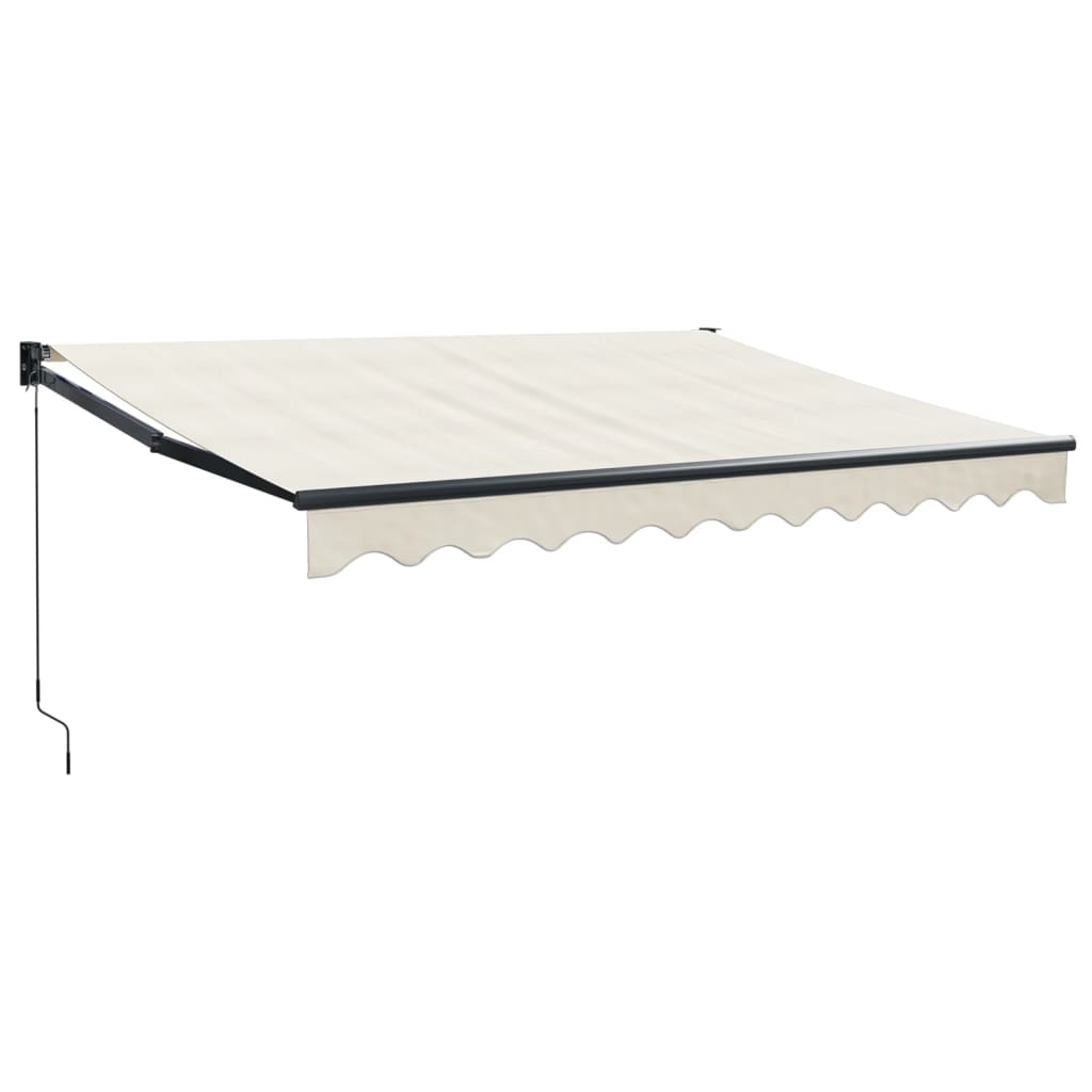 Luifel Uittrekbaar 3,5X2,5 M Stof En Aluminium Crèmekleurig