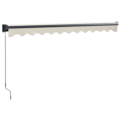 Luifel Uittrekbaar 3,5X2,5 M Stof En Aluminium Crèmekleurig