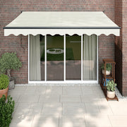 Luifel uittrekbaar 3,5x2,5 m crème aluminium